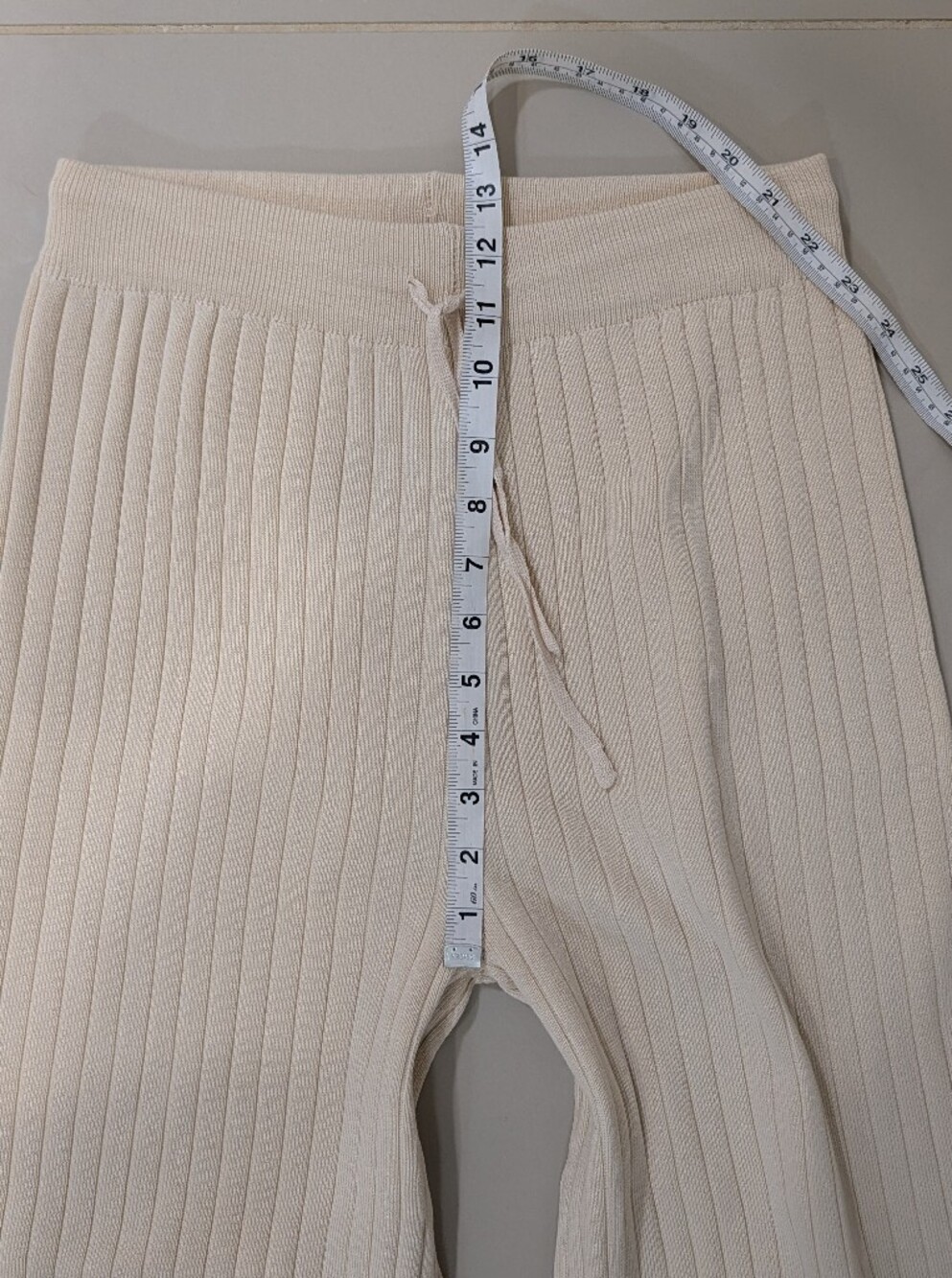 NWOT Cream Ribbed Knit Sleeveless Top &  Pants Set - Picture 11 of 15